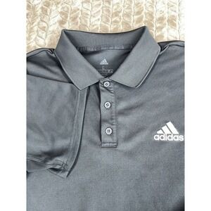 Adidas Golf Polo‎ Climalite Black Short Sleeve Athletic Golf Shirt Mens Sz Large